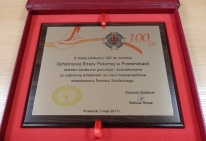 gratulacje i podziękowania Starosty Siedleckiego z okazji 100 lecia dla OSP w Przesmykach