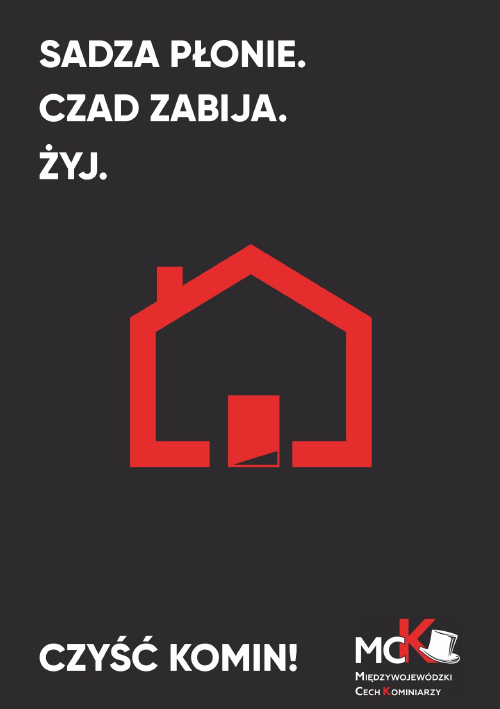 PLAKAT - Sadza płonie. Czad zabija. Żyj.