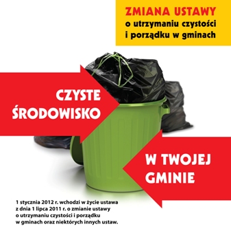 Plakat - zmiana ustawy o utrzymaniu czystości i porządku w gminach